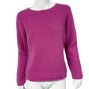 Vintage J. Crew Womens Pink Heavy Wool Sweater Size L Large